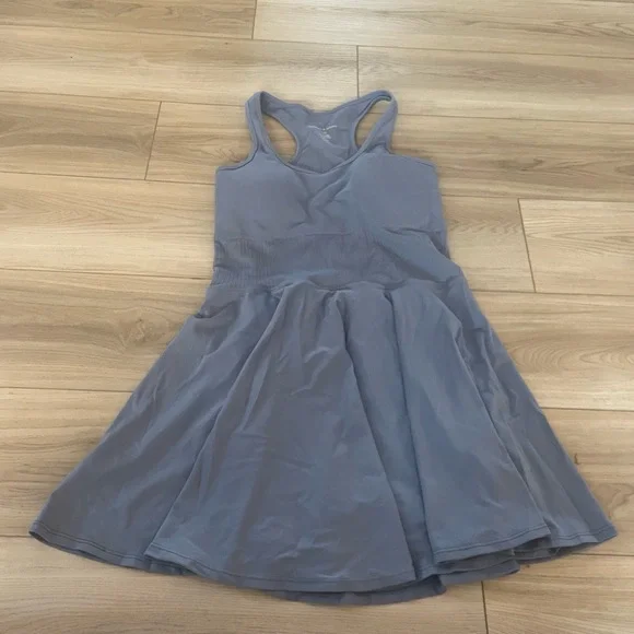 NWT HARMONY AND BALANCE Blue Grey Seamless Racerback Skort Active Dress Size XL - Picture 3 of 9
